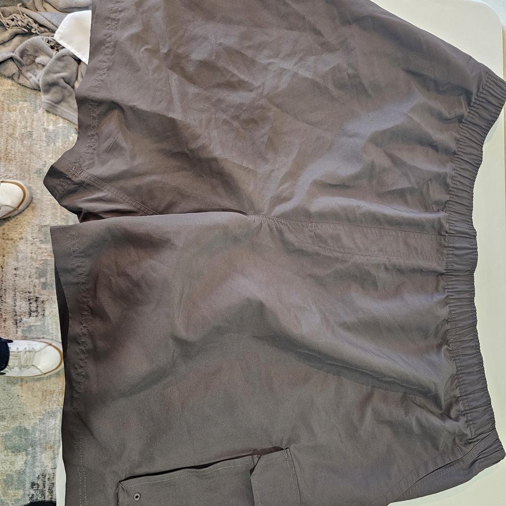 2-Dark Gray Elastic Waist Shorts Men's Size 3XL